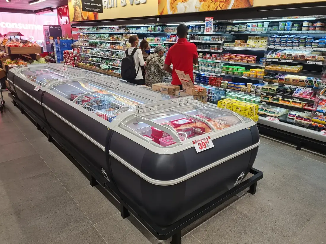 RDC cabinet on a store floor