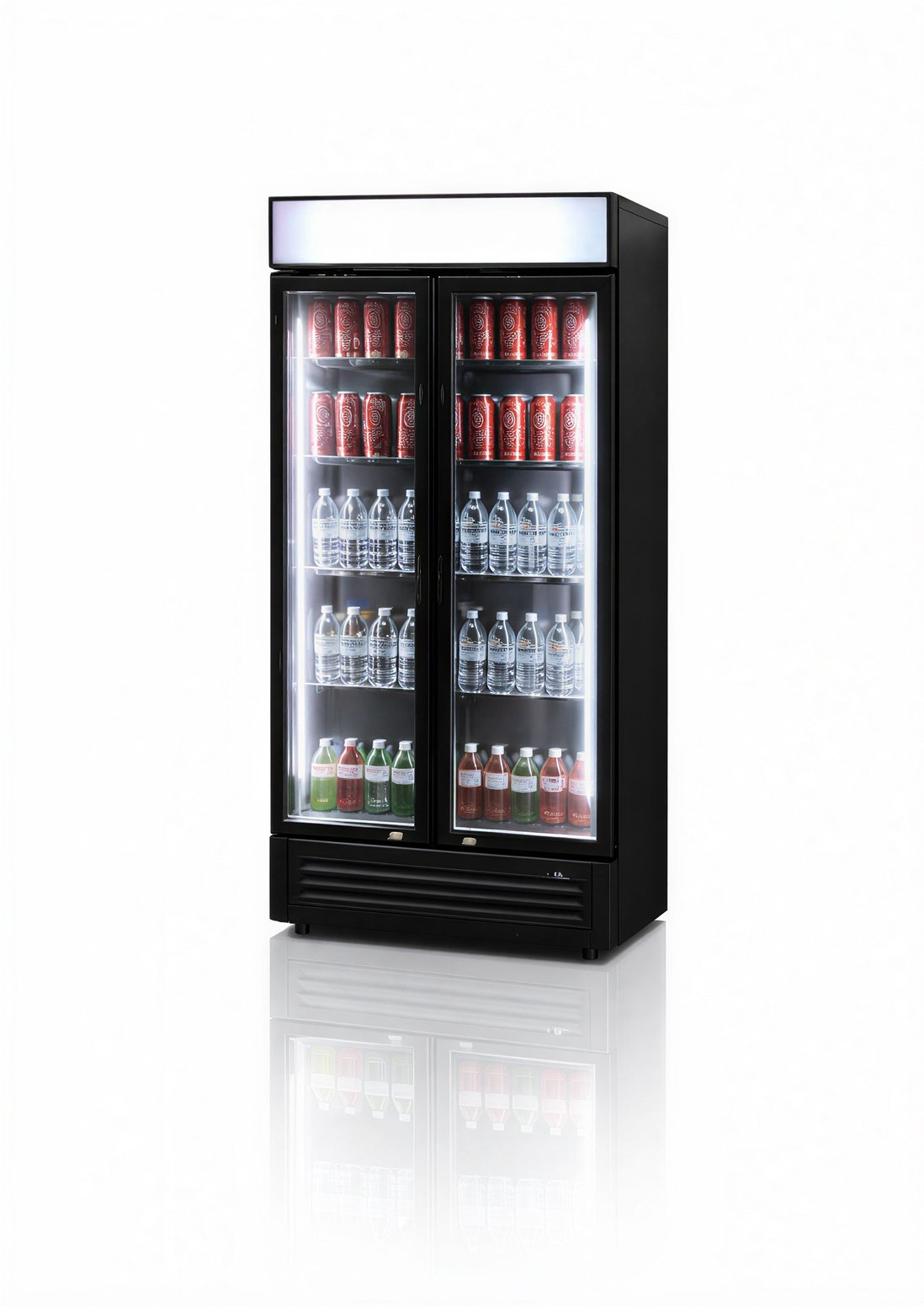 Double Door Beverage Cooler with Canopy