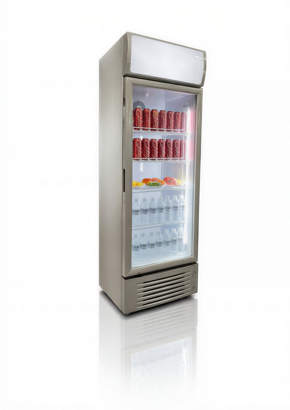 Single Door Beverage Cooler with Canopy